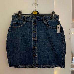 NWT Old Navy High Rise Denim Skirt w/Secret Slim Pockets, 10